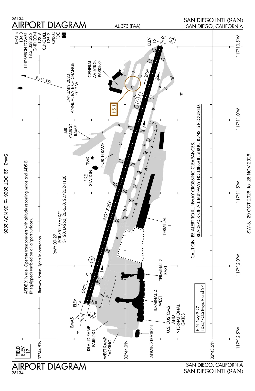 Runaway Safety Ramp KSAN Weather | San Diego International Airport METAR, TAF & ATIS